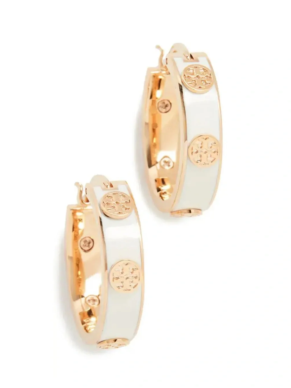 Tory Burch Miller White Enamel Hoop